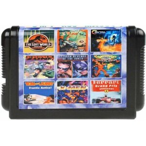 Сборник игр 9 в 1 MA-904 Lost World / Jim / Contra / Contra / Comix Zone / Batman Joker (16 bit) английский язык