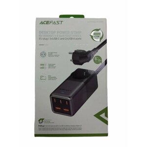 Сетевое зарядное устройство ACEFAST Z2 PD75W GaN (3*USB-C+2*USB-A) desktop charging adapter (EU)