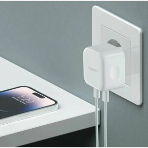 Сетевое зарядное устройство PD, Wall Charger 2xUSB Type-C, 35 W. Адаптер для телефона / смартфонов / Блок питания для Samsung, Xiaomi, Huawei, Apple