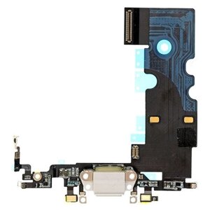 Шлейф (соеденительный) для Apple iPhone 8 на разъем зарядки/микрофон (белый)