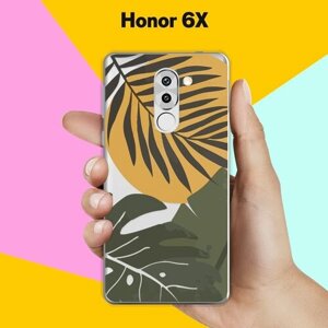 Силиконовый чехол на Honor 6X Цветы / для Хонор 6 Икс