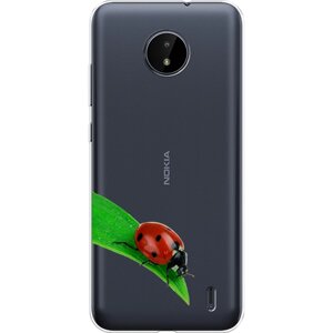 Силиконовый чехол на Nokia C10 / Нокия С10 На счастье, прозрачный
