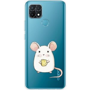 Силиконовый чехол на Oppo A15/A15s / Оппо А15/A15s Мышка, прозрачный