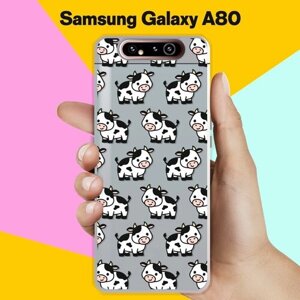 Силиконовый чехол на Samsung Galaxy A80 Коровы / для Самсунг Галакси А80