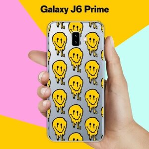 Силиконовый чехол на Samsung Galaxy J6 Prime Смайлы / для Самсунг Галакси Джи 6 Прайм