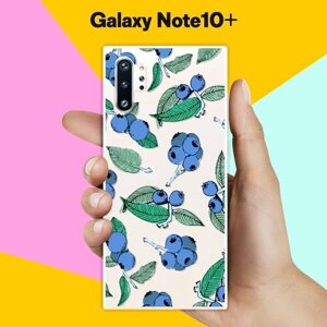 Силиконовый чехол на Samsung Galaxy Note 10+ Черника / для Самсунг Галакси Ноут 10 Плюс