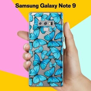 Силиконовый чехол на Samsung Galaxy Note 9 Узор из бабочек / для Самсунг Галакси Ноут 9
