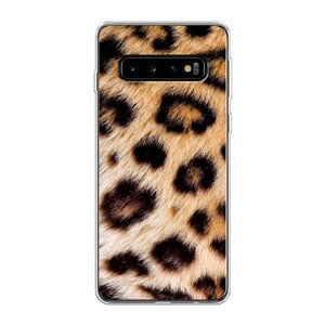 Силиконовый чехол на Samsung Galaxy S10 / Самсунг Галакси S10 Леопардовый принт
