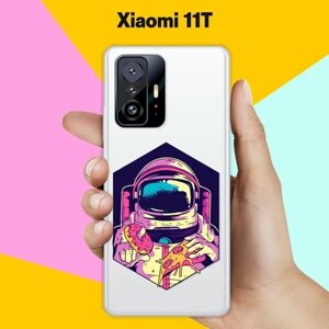 Силиконовый чехол на Xiaomi 11T Астронавт с пончиком / для Сяоми 11Т