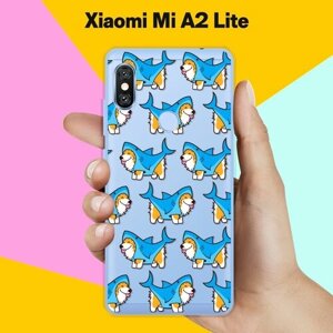 Силиконовый чехол на Xiaomi Mi A2 Lite Акула-Корги / для Сяоми Ми А2 Лайт