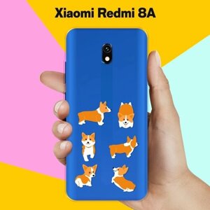 Силиконовый чехол на Xiaomi Redmi 8A Ракурсы корги / для Сяоми Редми 8А