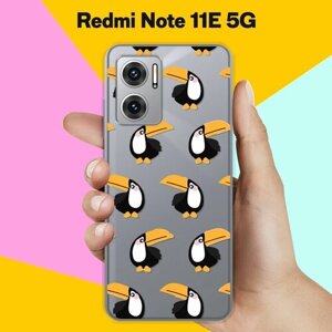 Силиконовый чехол на Xiaomi Redmi Note 11E 5G Туканы / для Сяоми Редми Ноут 11Е 5 Джи