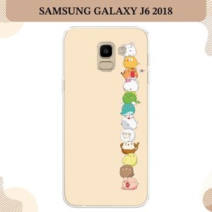 Силиконовый чехол "Питомцы Чиби" на Samsung Galaxy J6 2018 / Самсунг Галакси J6