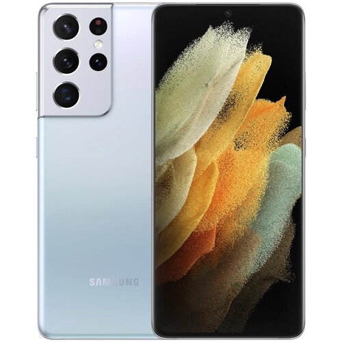 Смартфон Samsung Galaxy S21 Ultra 5G 12/256 ГБ, 1 nano SIM, Серебряный фантом