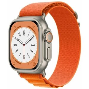Тканевый спортивный ремешок для Apple Watch 42/44/45/49mm Альпийская петля - Оранжевый