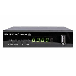 TV-тюнер World Vision T644 D4 (DVB-T/T2, DVB-C и FM радио), черный