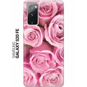 Ультратонкий силиконовый чехол-накладка для Samsung Galaxy S20 FE с принтом "Букет роз"