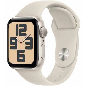 Умные часы Apple Watch SE 2023 GPS 40mm Midnight Aluminium Case with Starlight Sport Band (размер M/L)