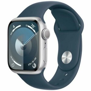 Умные часы Apple Watch Series 9 41 мм Silver Aluminium Case, Storm Blue Sport Band M/L
