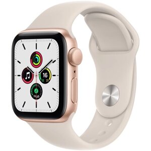 Умные часы Apple Watch Series SE Gen 1 40 мм Aluminium Case GPS, золотистый/сияющая звезда