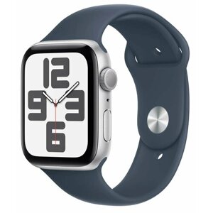 Умные часы Apple Watch Series SE Gen 2 2023 44 мм Aluminium Case GPS, Silver/Storm Blue Sport Band