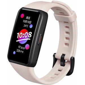Умные часы (фитнес-браслет) Honor Band 6 (розовый) Китайская версия (отсутствие русского и английского языков, не обновляются на глобальную версию) Браслет работает только на китайском языке, но оповещение и смс