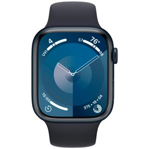 Умные часы и браслеты Apple Watch Series 9 45mm Aluminium with Sport Band (темная ночь) S/M