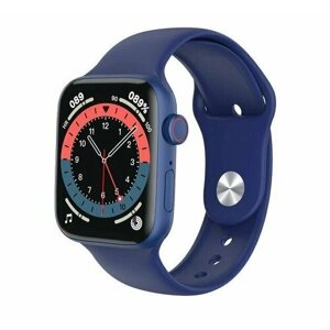 Умные часы Smart Watch AK76, Смарт-часы для спорта, С шагомером, С подсчётом калорий, С функцией звонков через смартфон, Синий