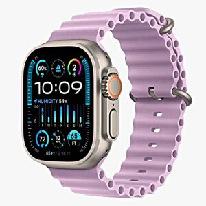 Умные часы Smart Watch HK8 PRO MAX Time Zone, Cмарт-часы 2023, iOS, Android, AMOLED экран, Сиреневый