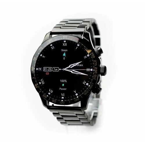 Умные-часы в классическом стиле на металлическом ремешке, давление, звонки, компас, GELIKON LINE GL-3PRO NEW 2024, BLACK PEARL