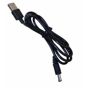 USB питания 1.0m USB 2.0 A (m)/DC Jack 5.5mm для роутера сплиттера камеры, черный