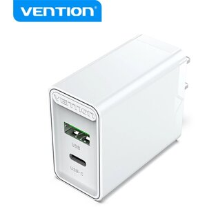 Зарядное устройство Vention 2-port USB (A+C) Wall Charger (18W/20W) EU-Plug White (FBBW0-EU)