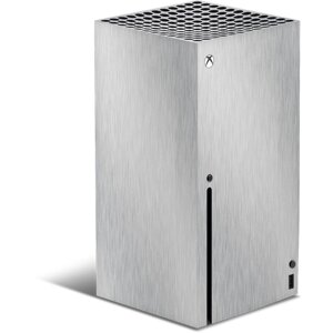 Защитная наклейка для игровой приставки Microsoft Xbox Series X - Серебристый Шлифованный алюминий