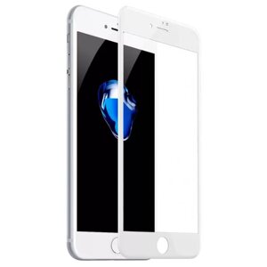 Защитное стекло на iPhone 7/8/SE (2020), 10D, белое, акция+наклейка В подарок