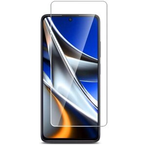 Защитное стекло на Xiaomi Poco X4 Pro 5G (Ксиоми Поко Х4 Про 5г) на экран, прозрачное с олеофобным покрытием силиконовая клеевая основа 0,26 mm, Miuko