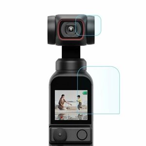 Защитные стекла Puluz для экрана и линзы объектива камеры DJI Osmo Pocket 2
