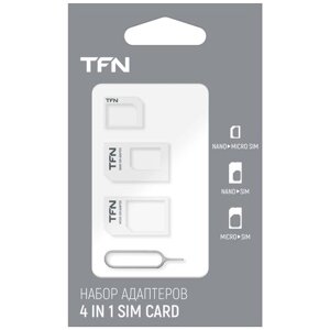 Адаптер 4в1 для сим-карт , TFN белый