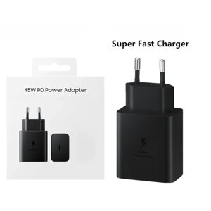 Адаптер питания Super Fast Charging 45w / Зарядное устройство для смартфонов и планшетов Samsung, Honor, Huawei, Xiaomi, Redmi / Быстрая зарядка 45w