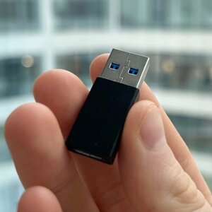 Адаптер USB-A - USB-C, черный, Prime Line, Deppa 7314
