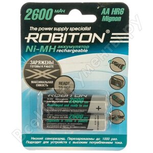 Аккумуляторная батарейка Robiton RTU2600MH-2 BL2, 13118