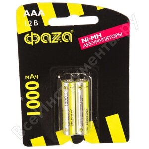 Аккумуляторные батарейки ФАZА BL-2, Ni-MH, 1000мАч, тип AAA, 2 шт