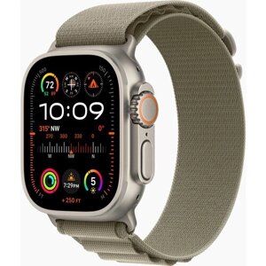 APPLE Смарт-часы Apple Watch Ultra 2 A2986 49мм OLED корп. титан Alpine loop рем. оливковый разм. брасл:160-210мм (MRF03LW/A) MRF03LW/A