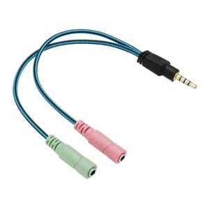 Аудио кабель-адаптер для наушников KOTION EACH 3.5 мм 2 в 1 - Y Splitter для игровой гарнитуры G2000, геймпада PS4 / телефона