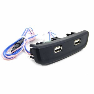 Автомобильное зарядное устройство в подлокотник штат USB 2.0 2х2 для Lada Vesta / Лада Веста Штат