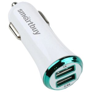 Автомобильное зу smartbuy TURBO 1 x 2.1A, 1 x 1а, 2 USB (SBP-2021), белое