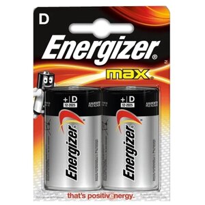 Батарейка Energizer Max D/LR20, в упаковке: 2 шт.