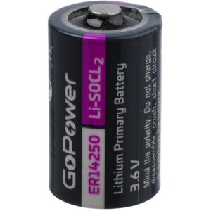 Батарейка gopower 14250 1/2AA PC1 li-socl2 3.6V (1/10/500)