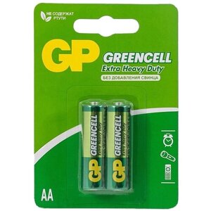 Батарейка GP Greencell 15G-2CR2, типоразмер АА, 2 шт