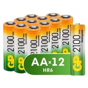 Батарейка GP Rechargeable 2100 Series AA, в упаковке: 12 шт.