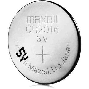 Батарейка литиевая, Maxell, 3V, CR 2016, 1шт